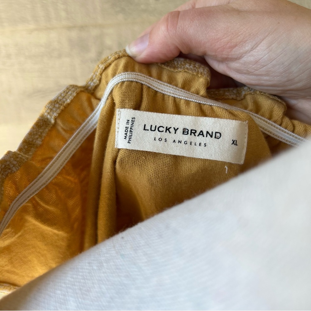 Lucky Brand Yellow Ditsy Floral Ruffle Mini Dress - Picture 7 of 7